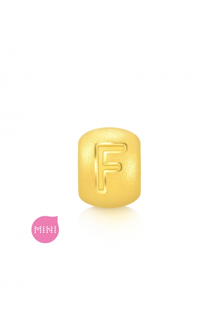 Chow Sang Sang Charme 999 24K Gold Letter F Alphabet Charm 92901C (Bracelet not included)