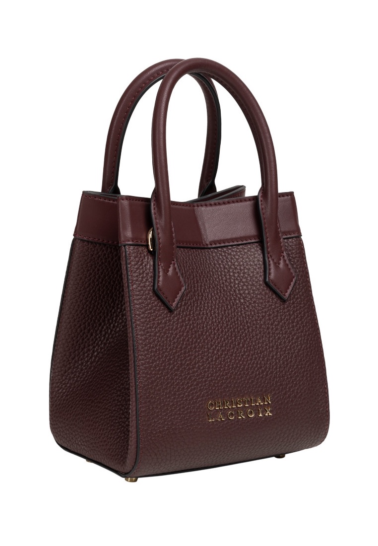 Christian Lacroix Lacroix City Bag - Burgundy - External Composition : 90% calf leather 10%pu - Dime