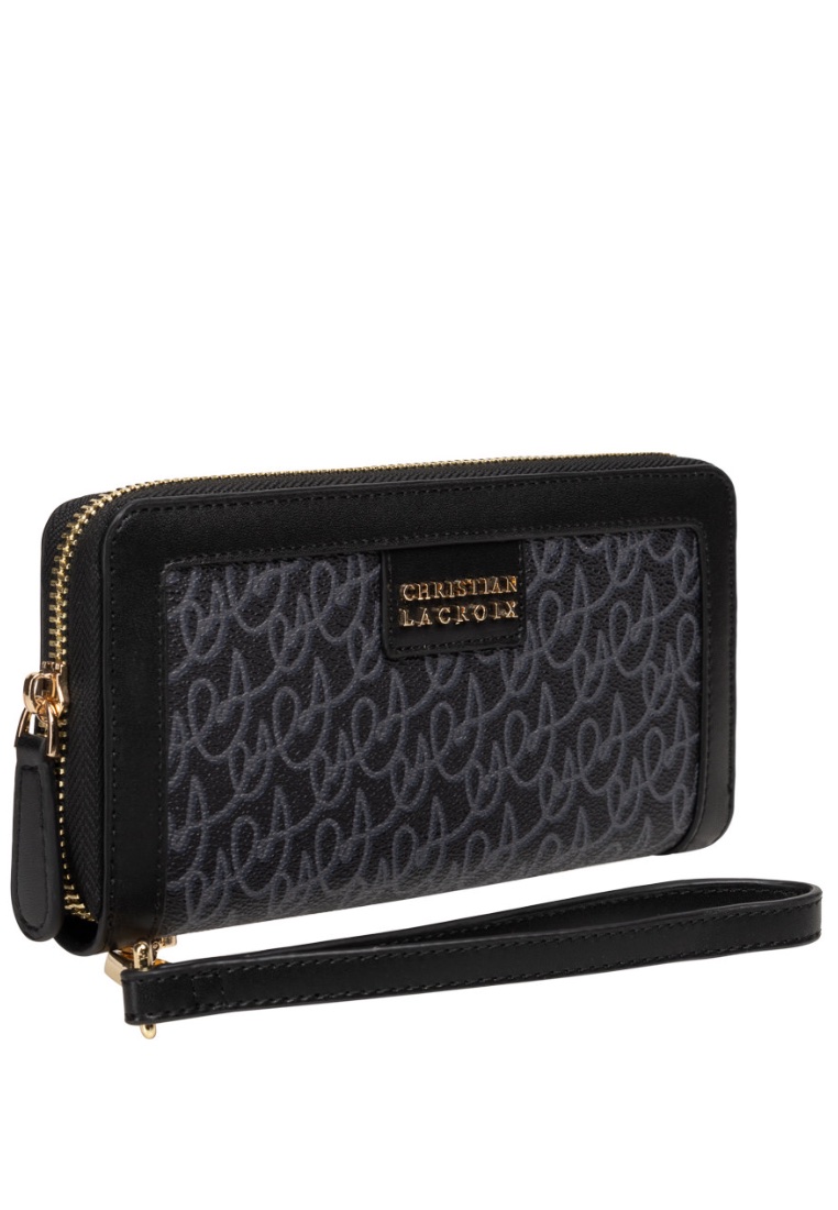 Christian Lacroix Aficionados Ladies wallet - Black - External Composition : 100% PU - Dimensions (L