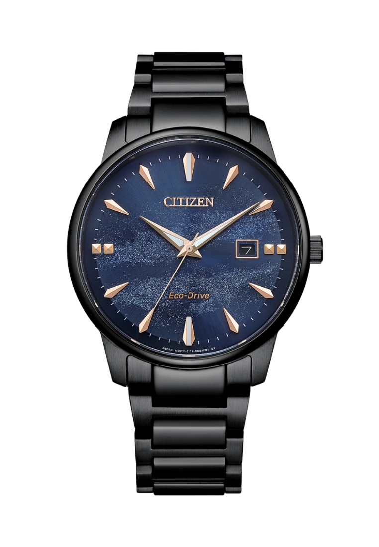 Citizen Citizen Tanabata Collection Sapphire Glass Blue Galaxy Dial Black IP Stainless Steel Band Ec