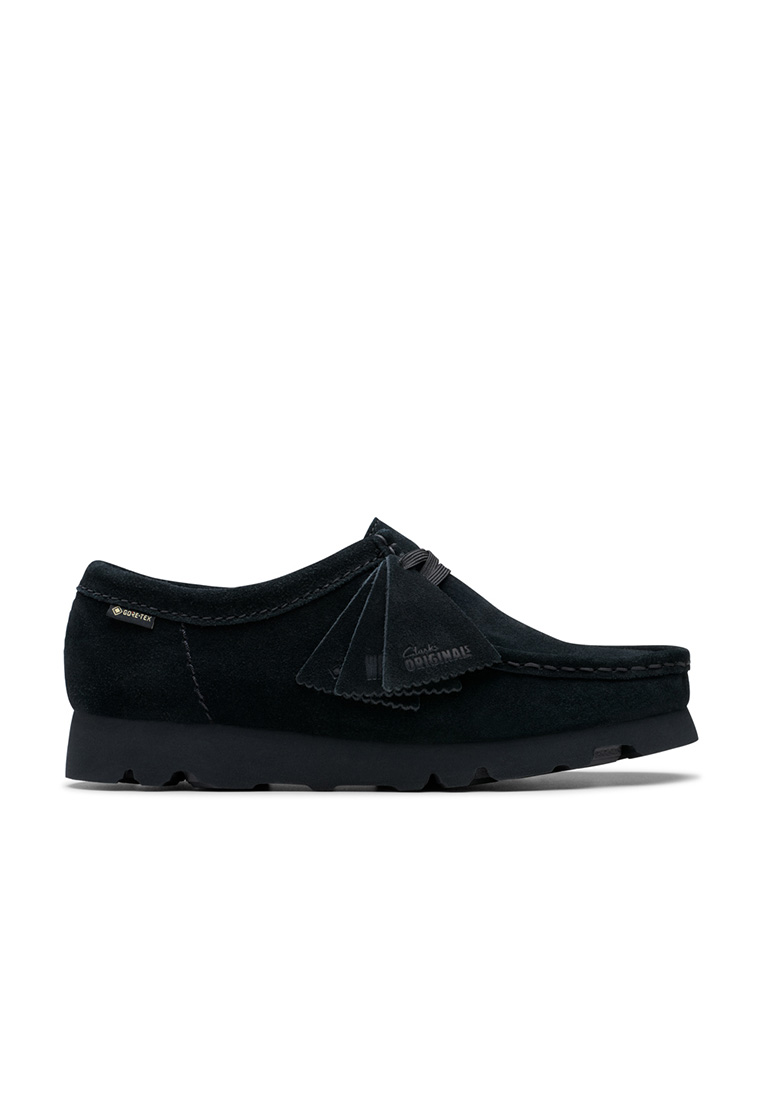 Clarks Womens Wallabee.GTX Shoes - Black Sde
