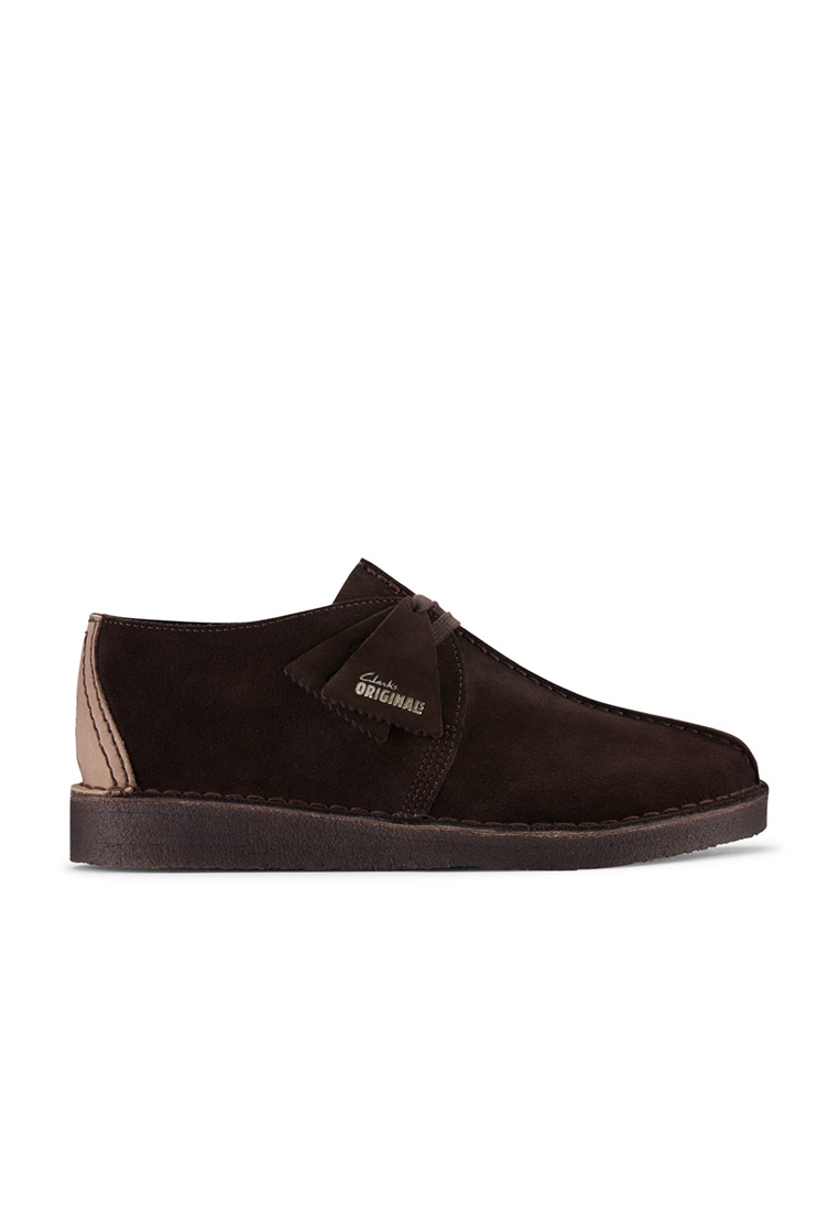 CLARKS Mens Desert Trek Shoes - Dark Brown