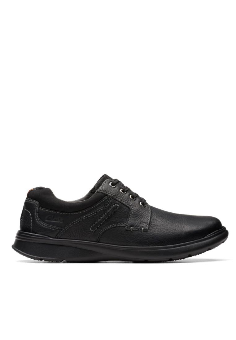 CLARKS Cotrell Plain Black Oily Lea Men's Shoes