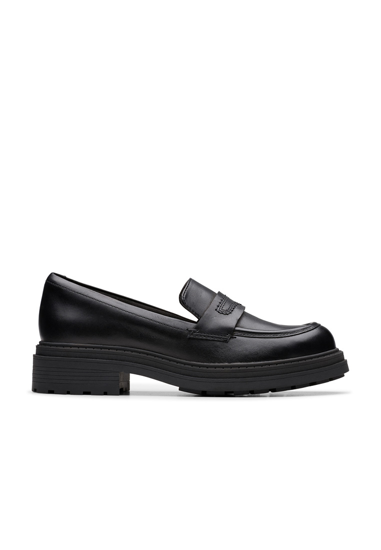 CLARKS Womens Orinoco3 Edge Loafers - Black Leather