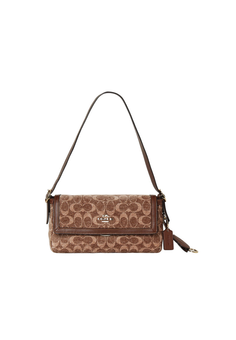 Coach Etta Small Flap Shoulder Bag In Signature Chenille CCV65