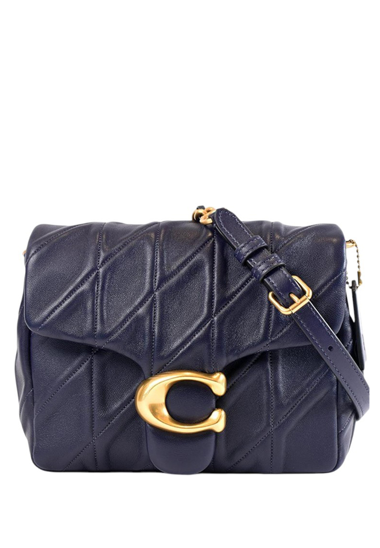 Coach Times Square Tabby Shoulder Bag 17 With Quilting - Navy