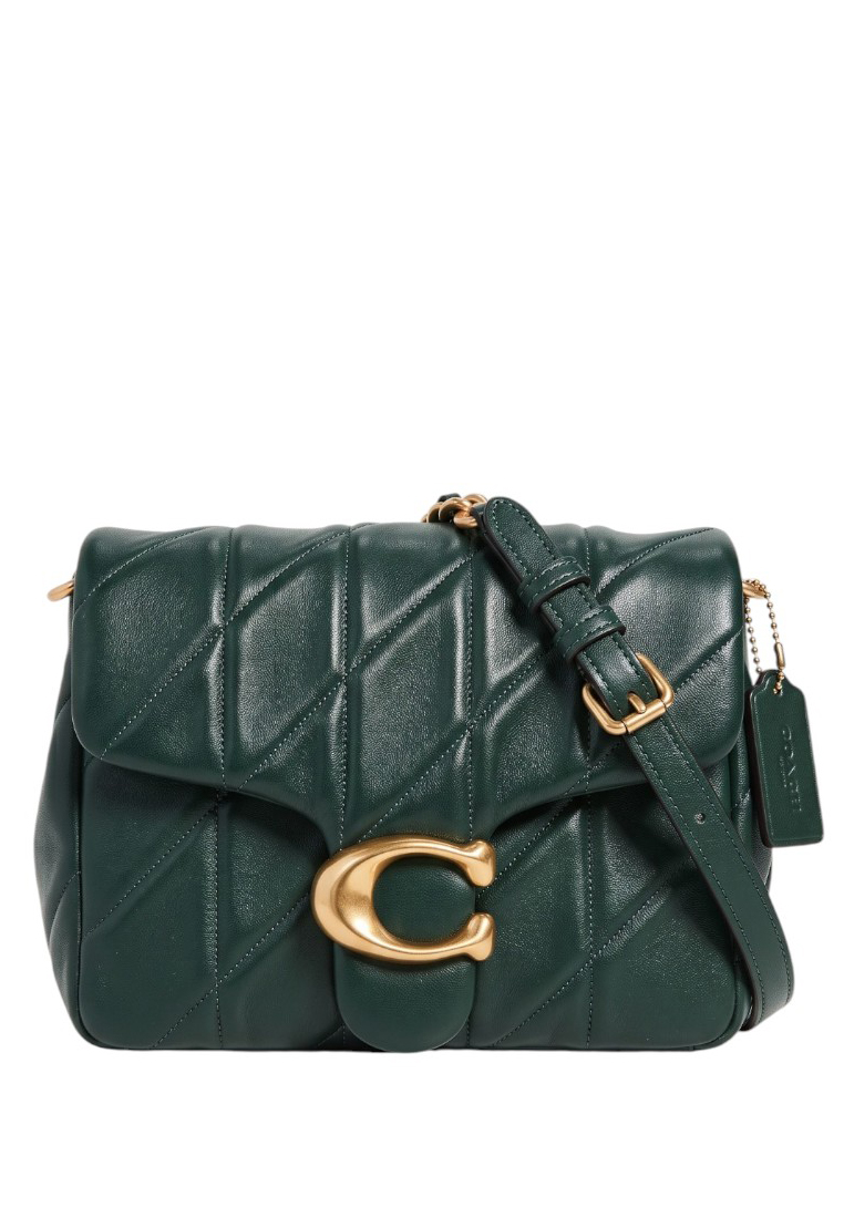 Coach Times Square Tabby Shoulder Bag 17 With Quilting - Dark Green