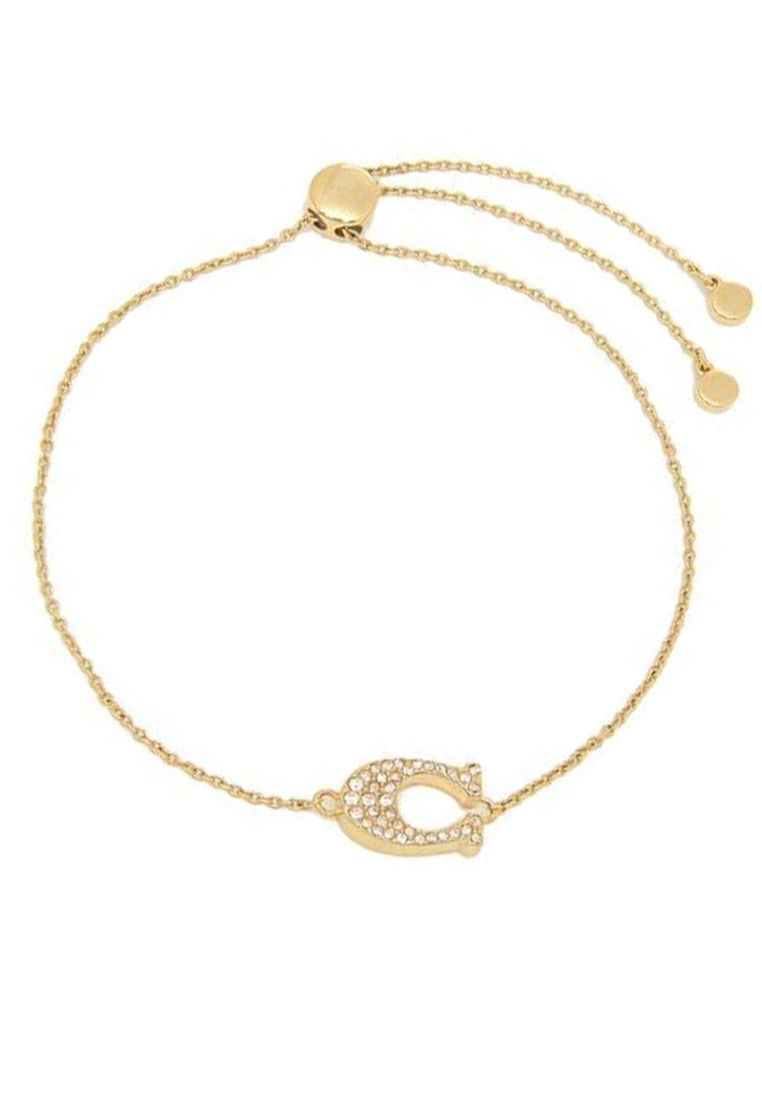 Coach Coach  Pave Signature Slider Bracelet (91427)-GLD