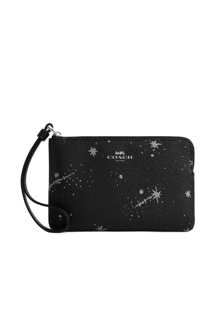 Coach Corner Zip Wristlet With Star Print CCK76