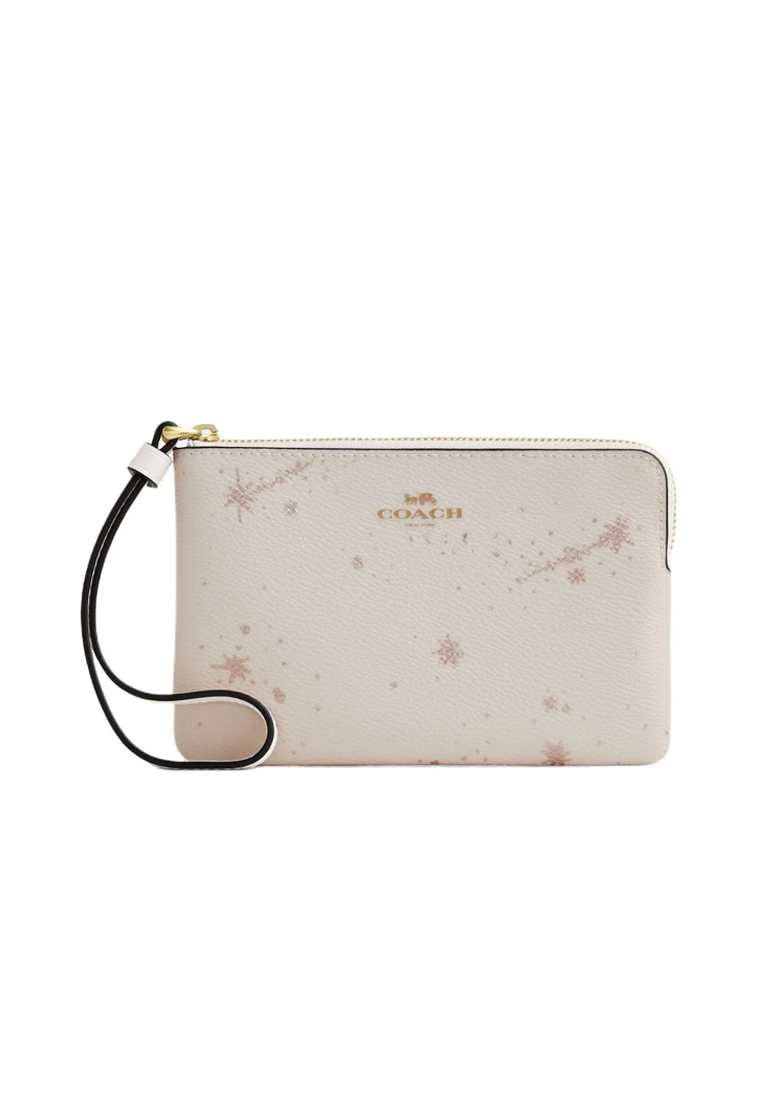 Coach Corner Zip Wristlet With Star Print CCK76
