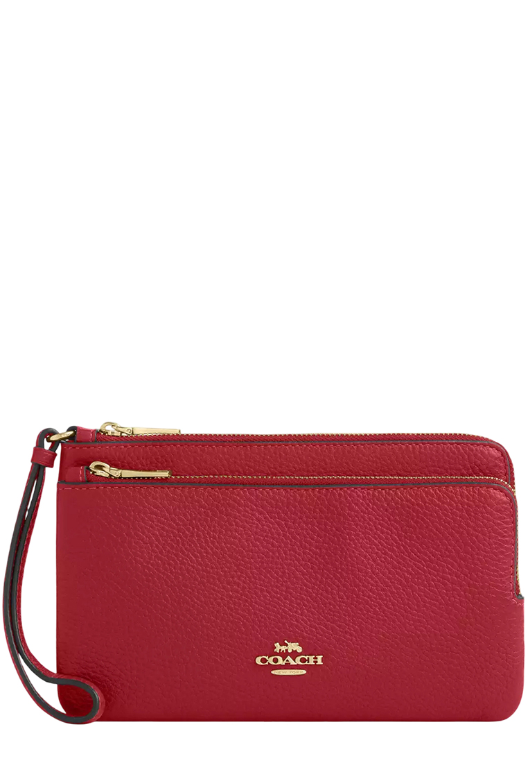 Coach Double Zip Wallet - True Red CU919