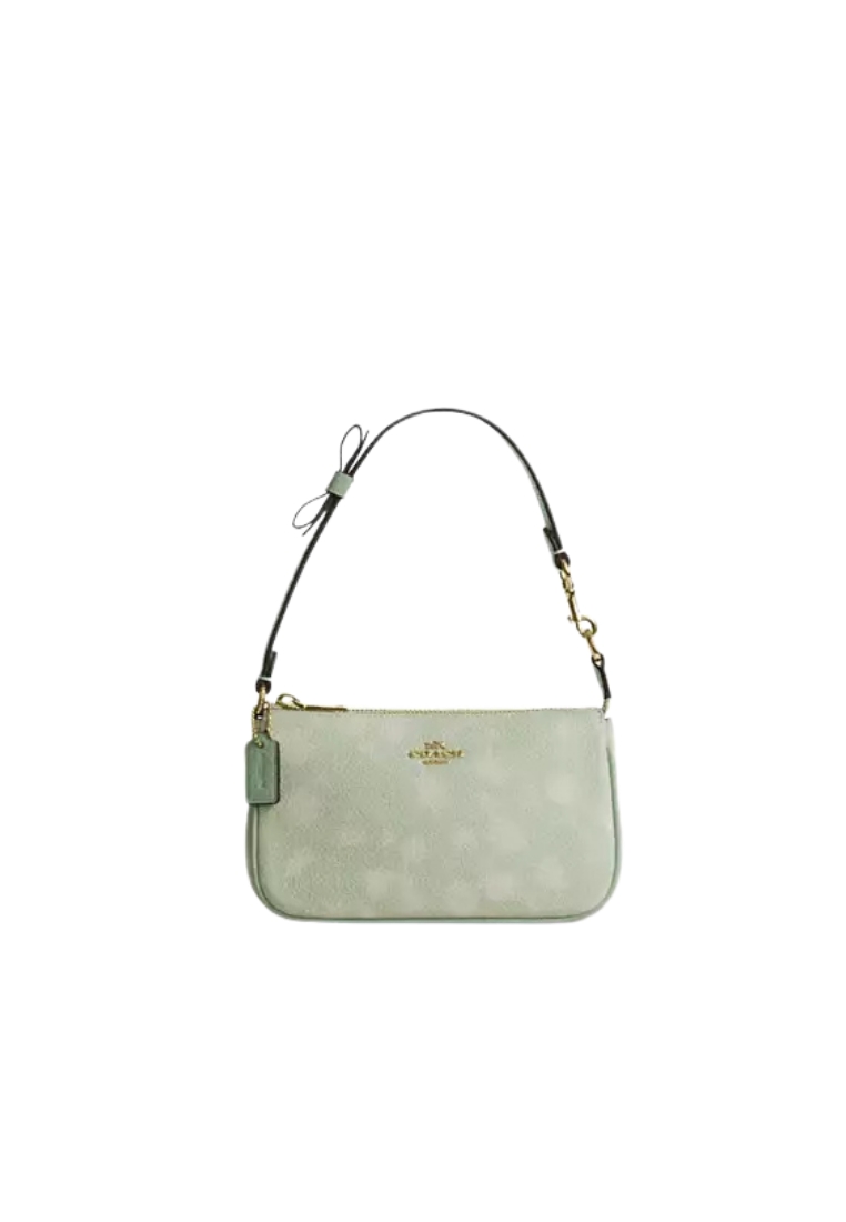 Coach Coach Nolita 19 HandBag With Floral Print And Bow In Pale Green CDW28