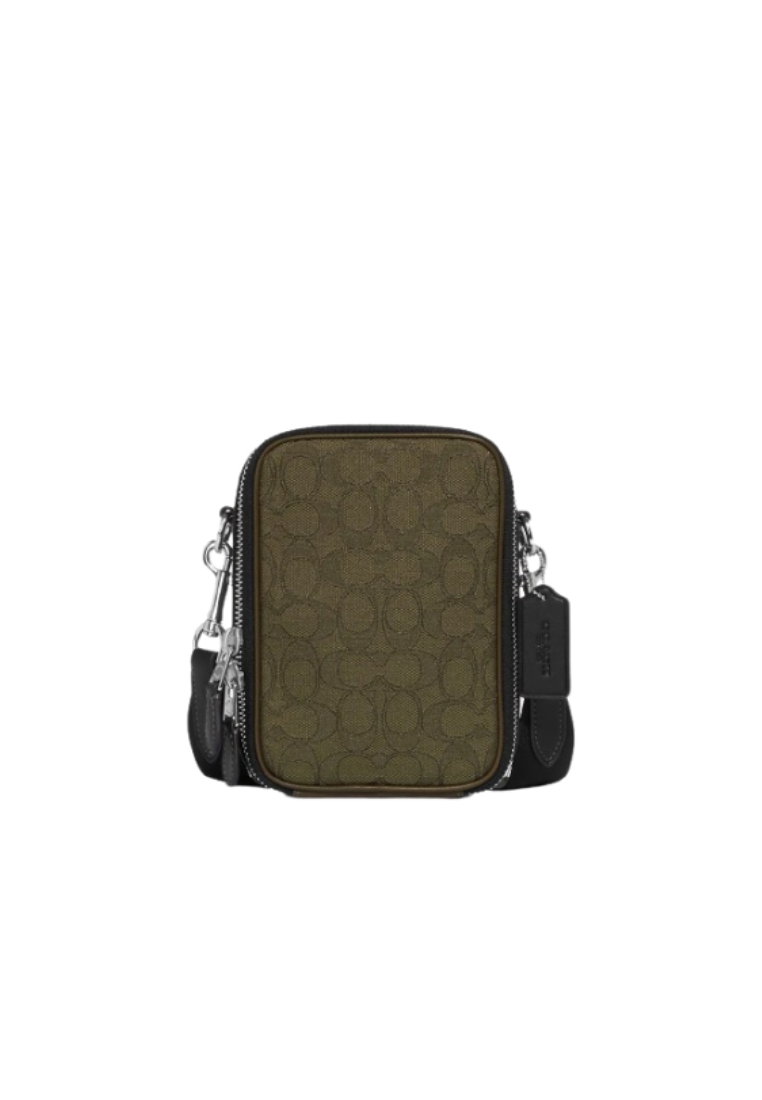 Coach Coach Stanton Crossbody Bag In Signature Jacquard In Olive Drab Utility Green CH097