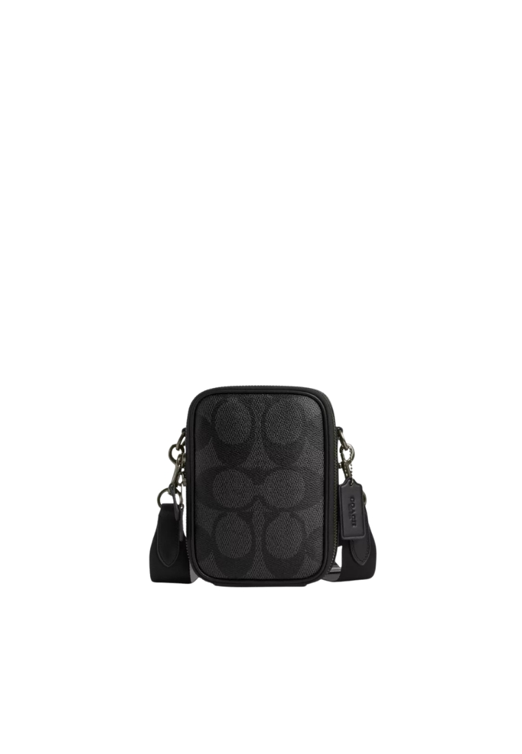 Coach Coach Stanton Crossbody Bag In Signature Canvas In Charcoal Black CBI33