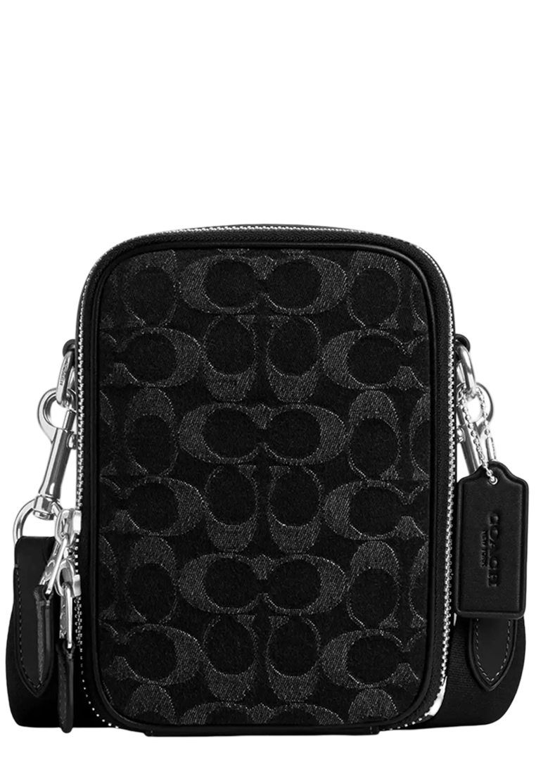 Coach Stanton Crossbody Bag In Signature Denim - Black CAJ44