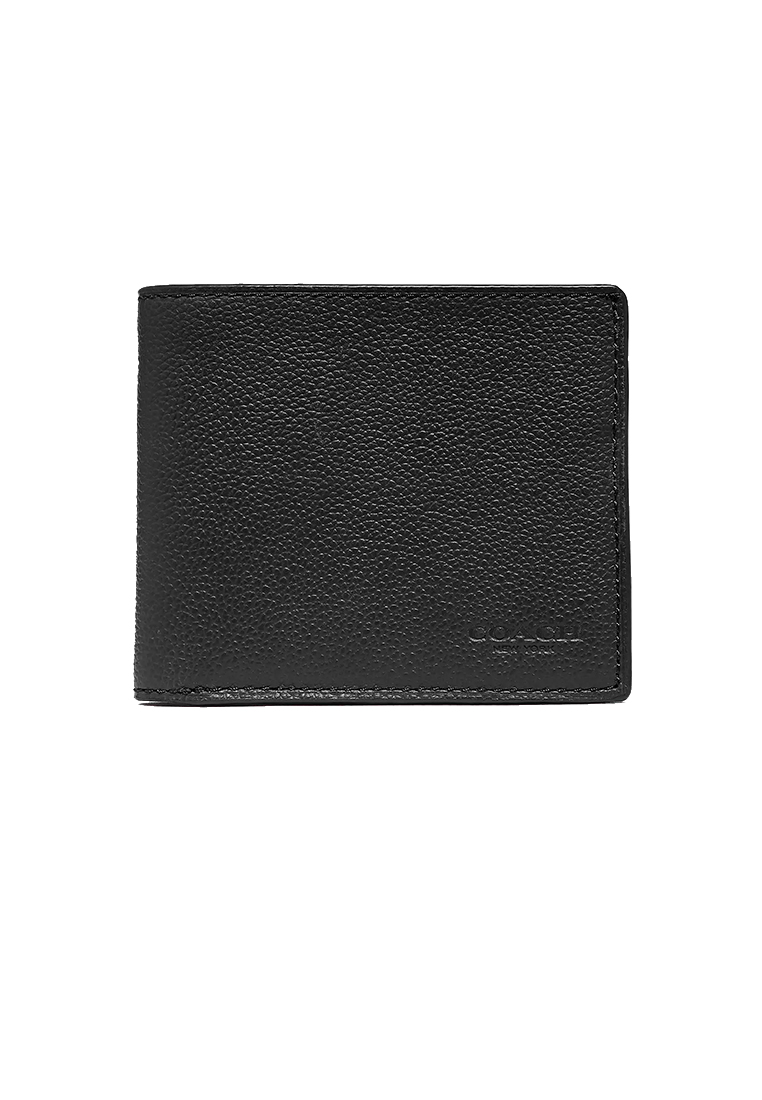 Coach Id Billfold Wallet Black 67630