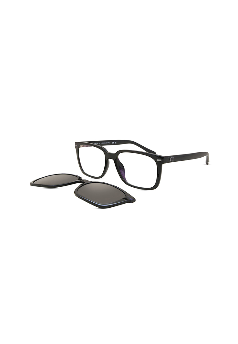 Coach Men's Rectangle Frame Transparent Injected Lens Glasses - HC8357U