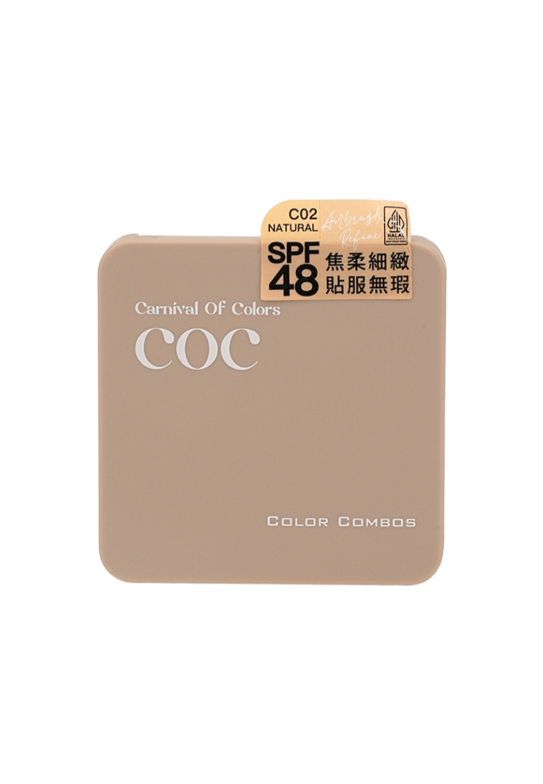 Color Combos COLOR COMBOS SPF48 Airbrush Refine Powder Foundation (#C02 Natural)(8g) 8g C02 NATURAL
