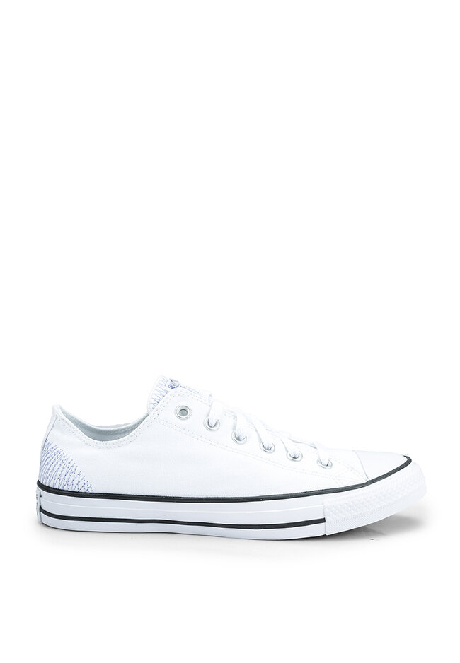 all white converse with black stripe