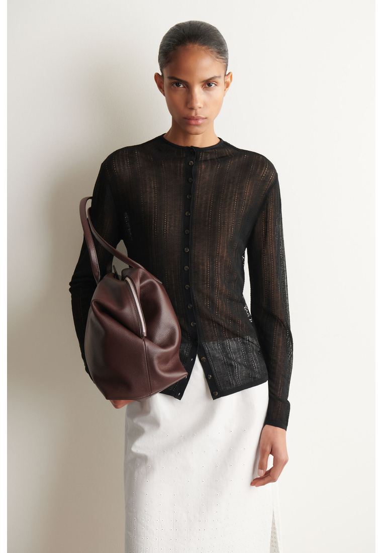COS DIAMOND-KNIT LACE CARDIGAN