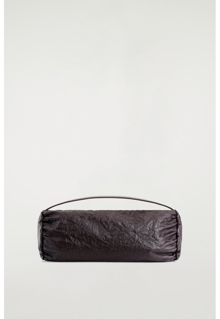 COS CYLINDER CLUTCH BAG - TEXTURED-LEATHER