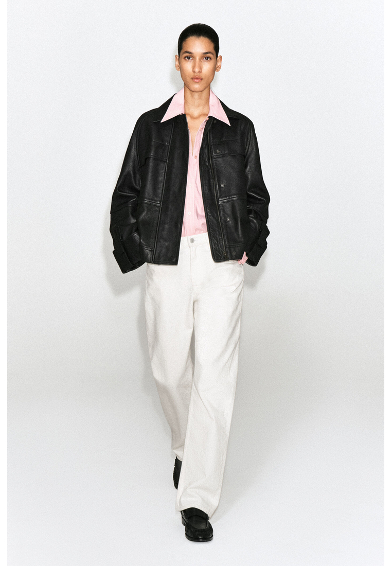 COS LEATHER WORKWEAR JACKET