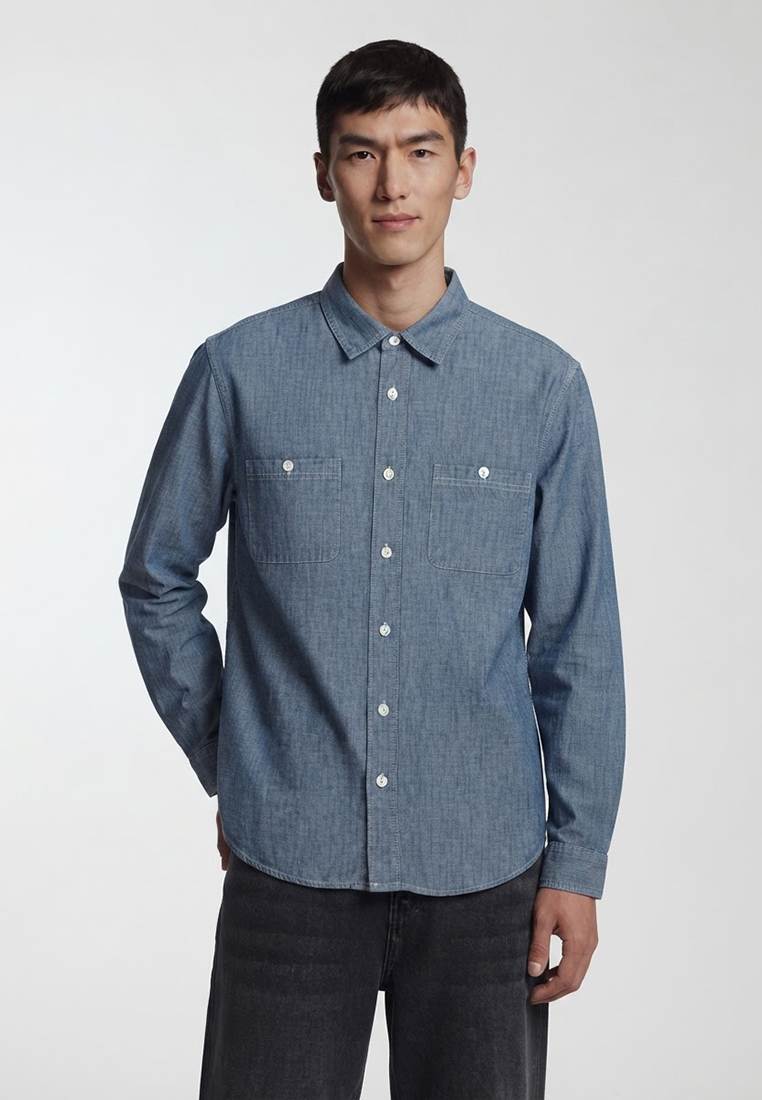 Cotton On Denim Long Sleeves Worker Shirt