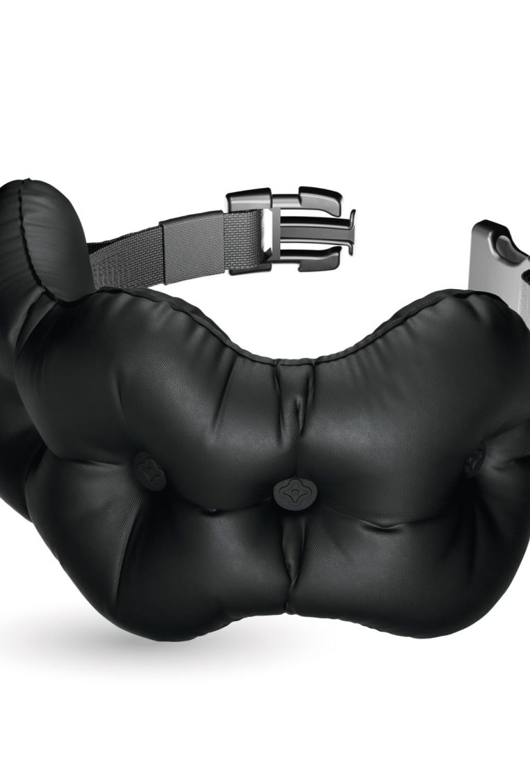 CROSSING Crossing Inflatable Air Pump Lumbar Travel Pillow  Black