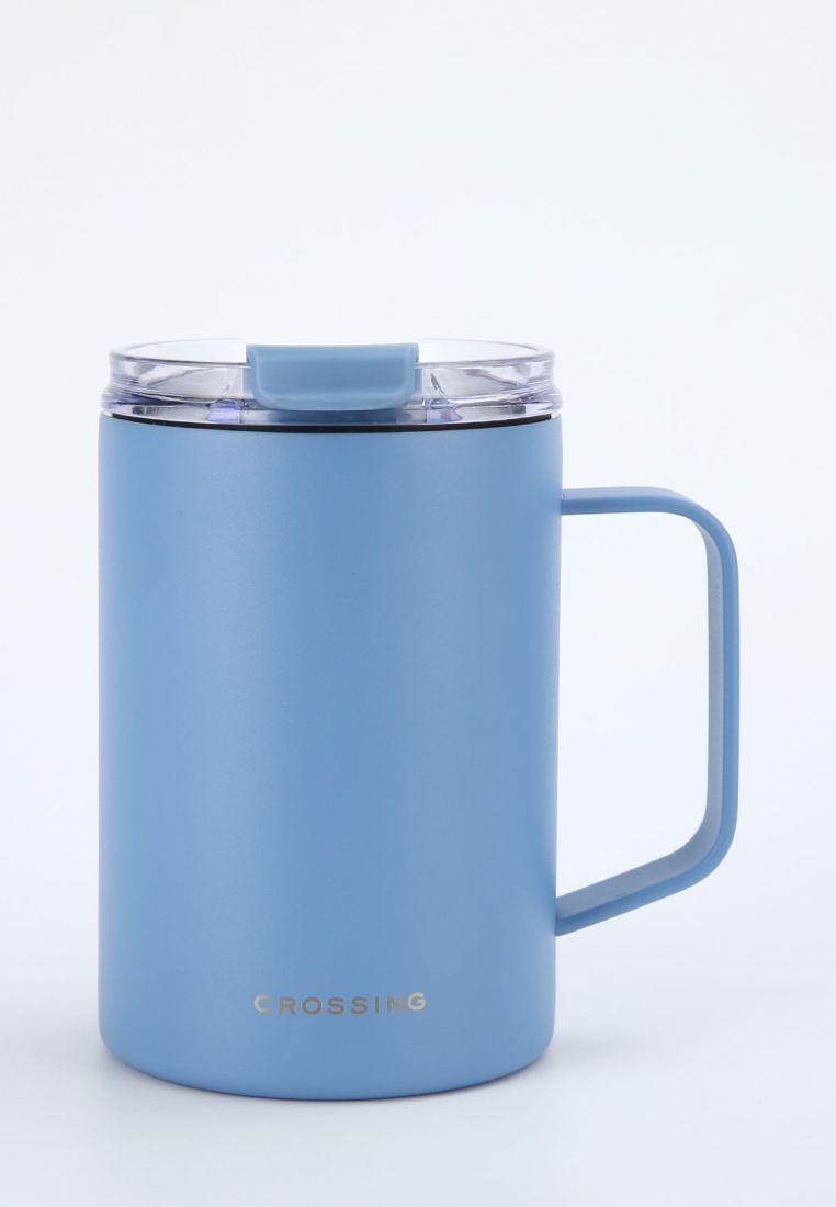 CROSSING Crossing Neo Insulated S/S Leakproof Ceramic Mug W Handle And Lid 400ml - Heirloom Blue (Li
