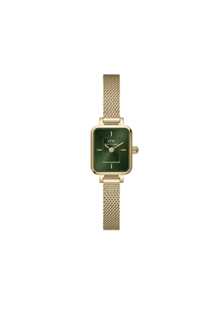 Daniel Wellington Quadro Mini Evergold Gold Emerald 15.4x18.2mm - Watch for women - Stainless steel