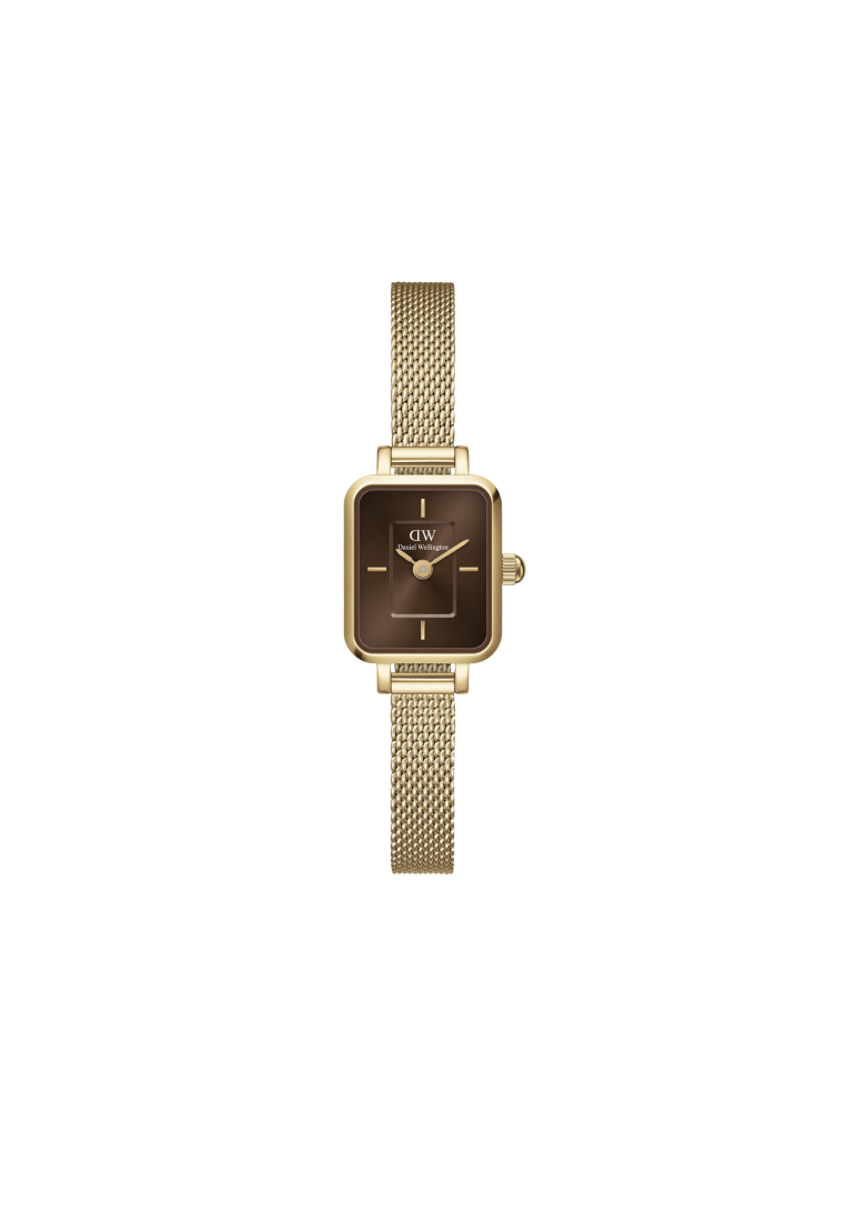 Daniel Wellington Quadro Mini Evergold Gold Amber 15.4x18.2mm  - Watch for women - Stainless steel w