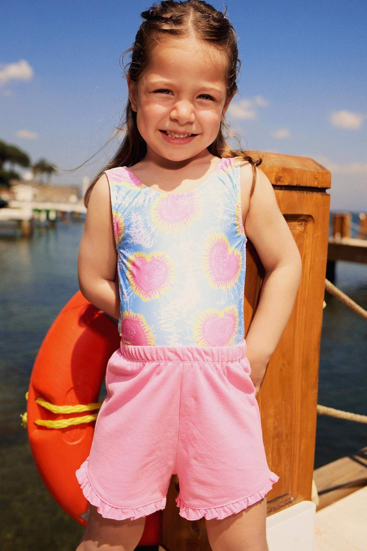 DeFacto Elastic Waist Pique Shorts Baby Girl