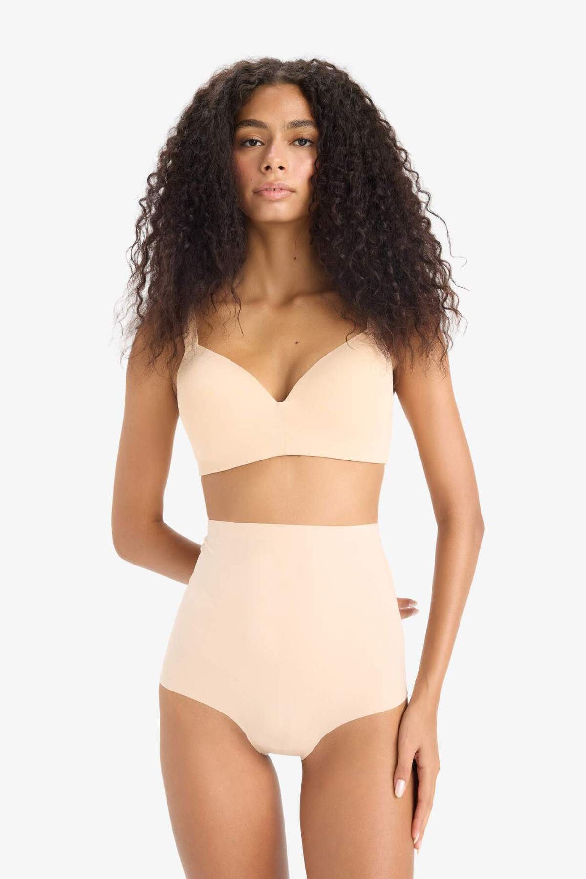 DeFacto Skin Color High Waist Slip Corset-Fall in Love E4742Ax25Sm