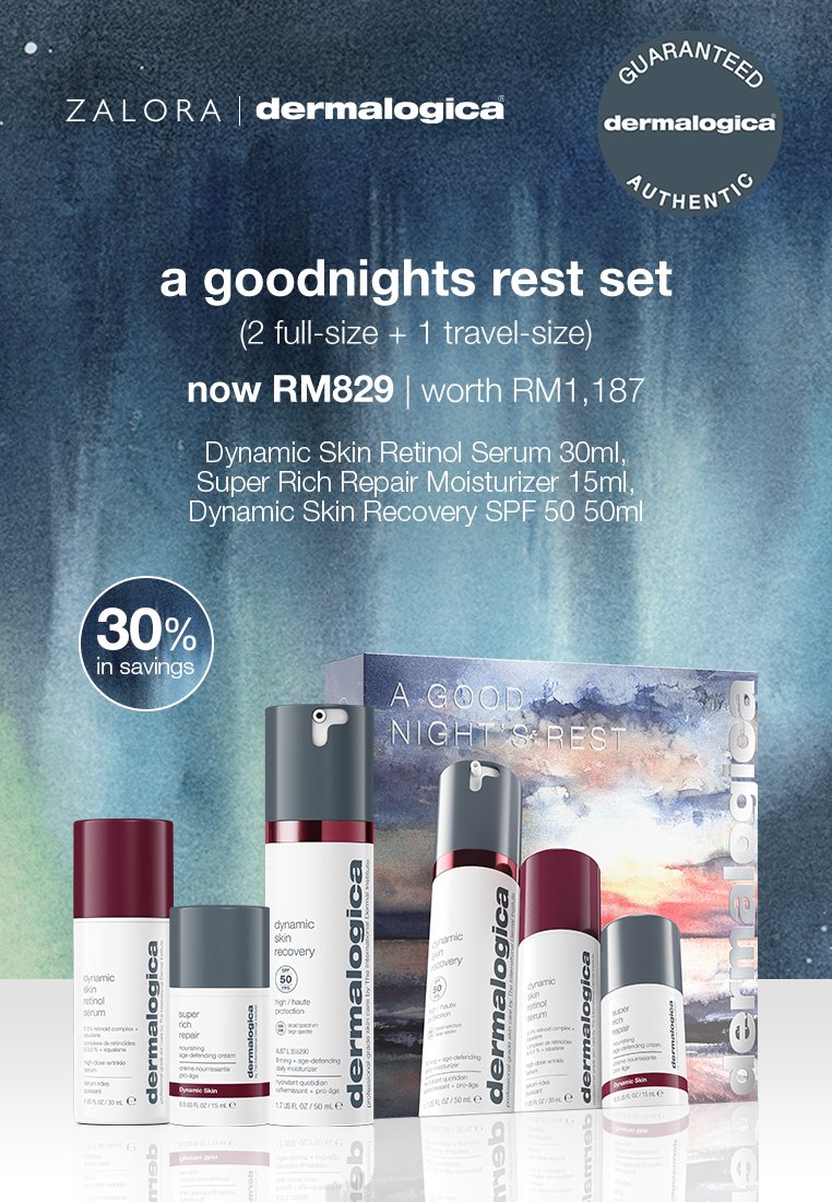 Dermalogica [value set] a goodnights rest set (2 full-size + 1 travel-size), best-selling AM and PM 