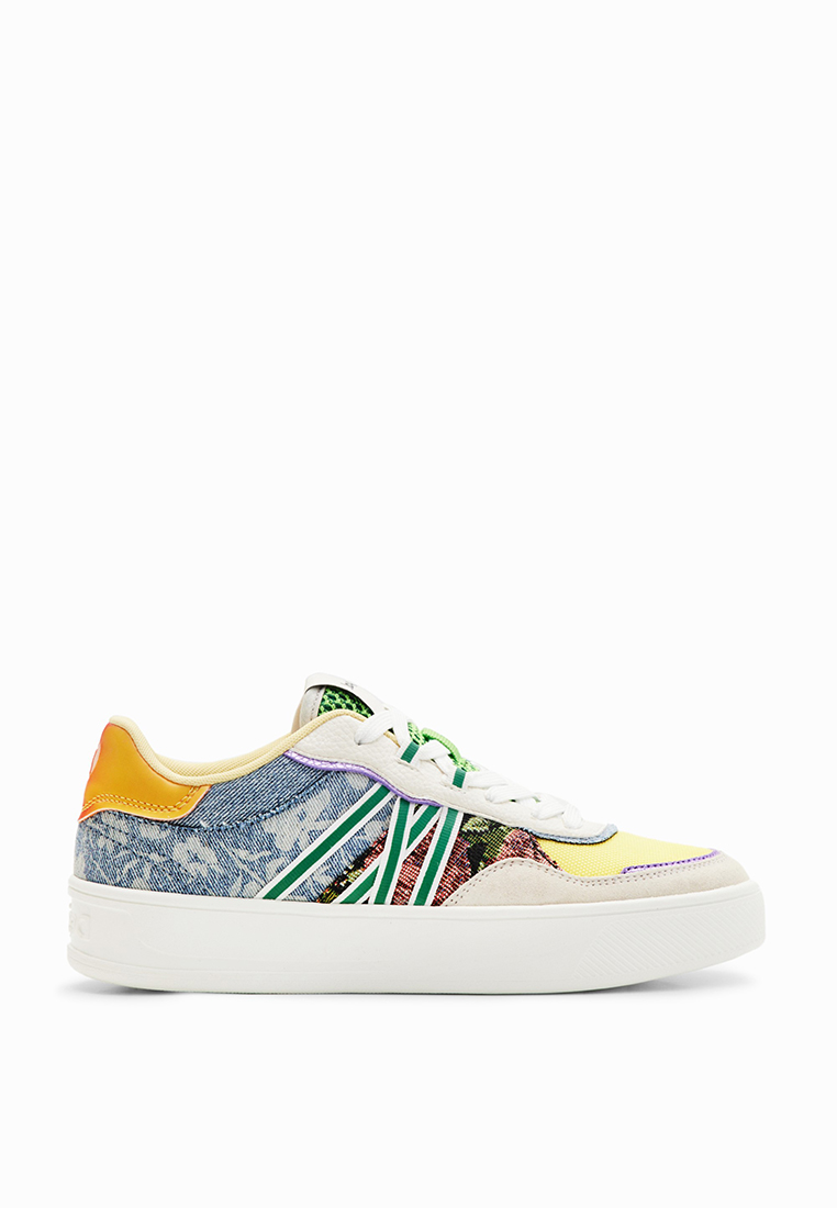 Desigual Desigual Woman Shoes Patchwork platform sneakers.