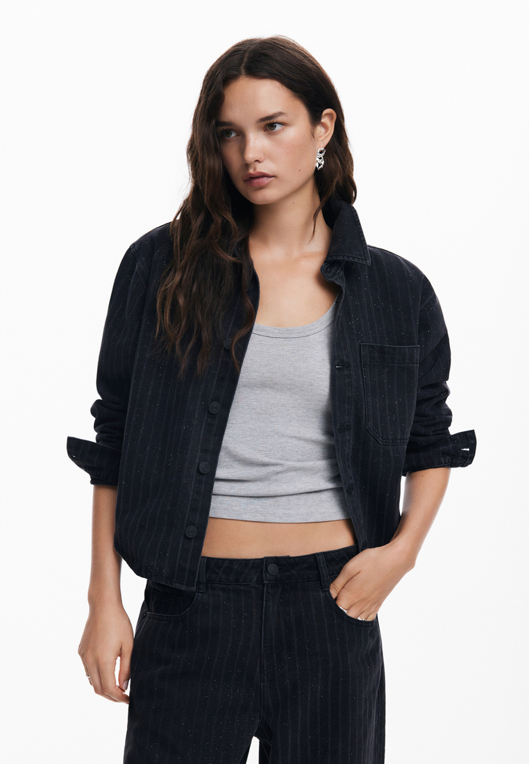 Desigual Desigual Woman Denim trucker jacket.