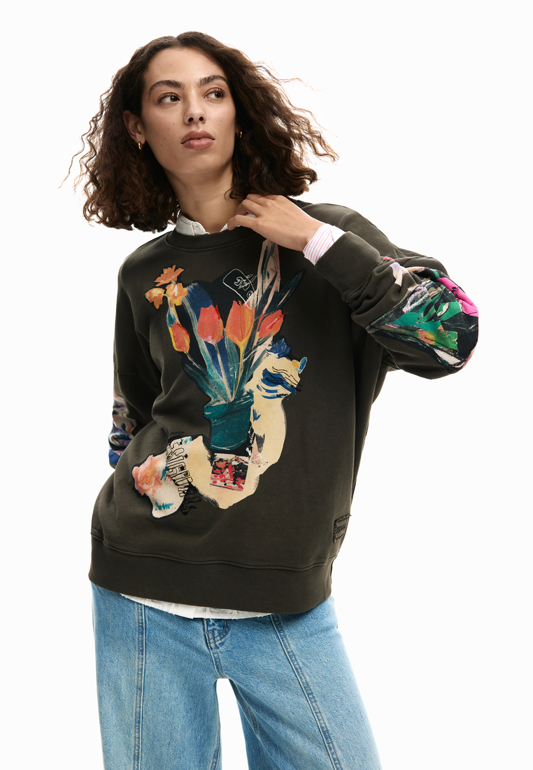 Desigual Collage drawing sweatshirt