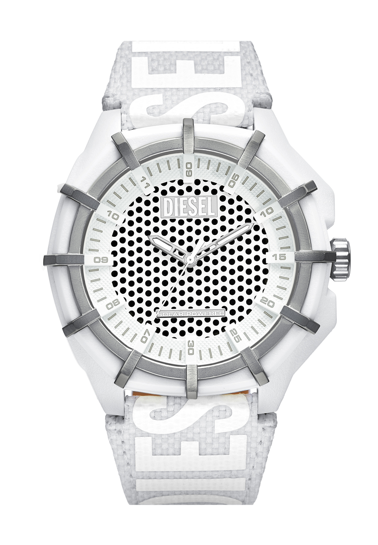 Diesel Diesel Men's Framed Analog Watch ( DZ4664 ) - Solar, White Case, Round Dial, 24 MM White Plas