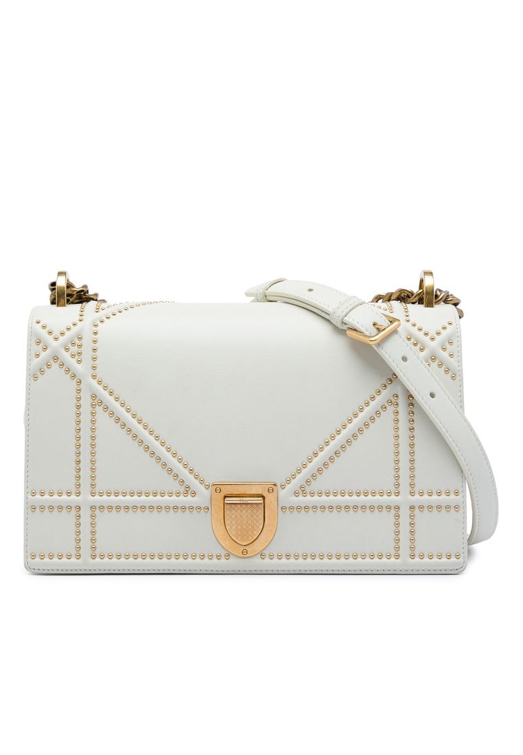 Dior Pre-Loved Dior Medium Studded Lambskin Diorama Flap