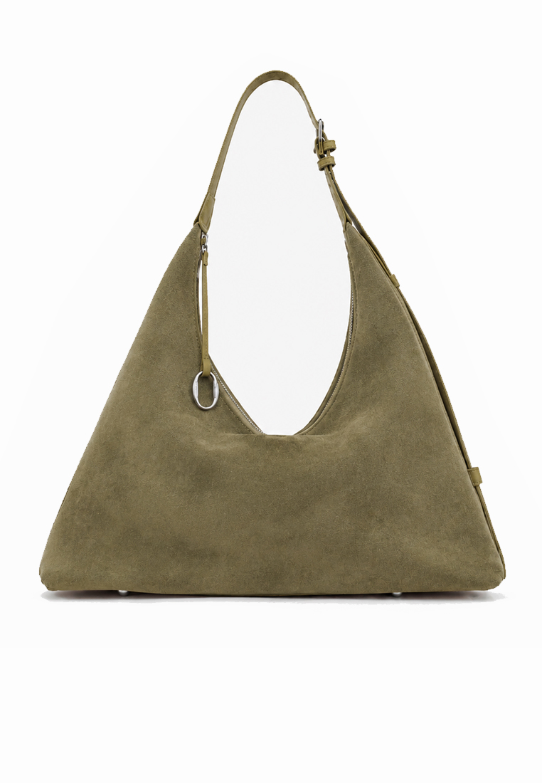 Dr. Cardin [10SEP LAUNCH] Dr Cardin Angular Tote Bag / Soft Suede / Faux Leather / Polka-dots design