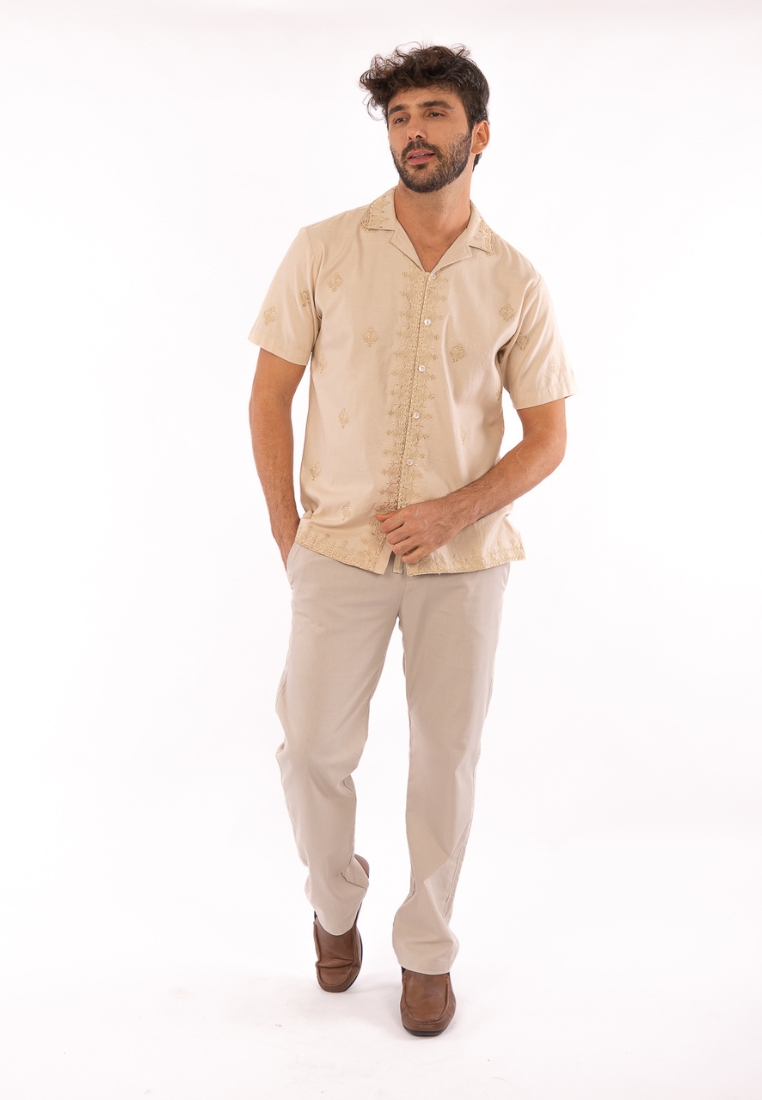 East India Company East India Company - Arash Short Sleeve Embroidered Shirt