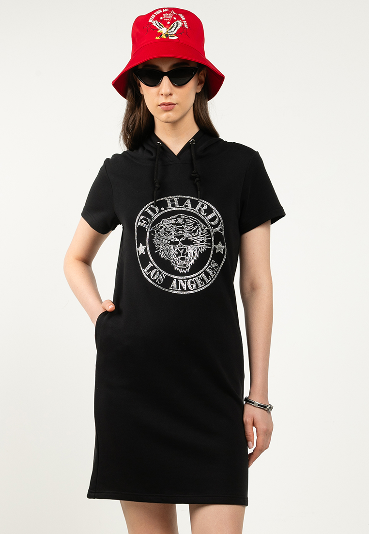 Ed Hardy L.A Tiger Hoodie Dress - Ladies