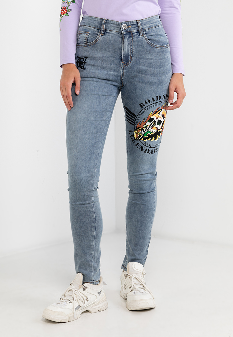 Ed Hardy Skull Chopper Denim Jeans