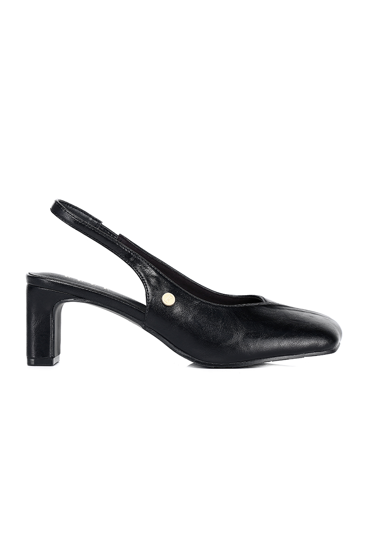 ELLE Elle Sofia Comfy Fit Footbed Microfiber Leather Heels