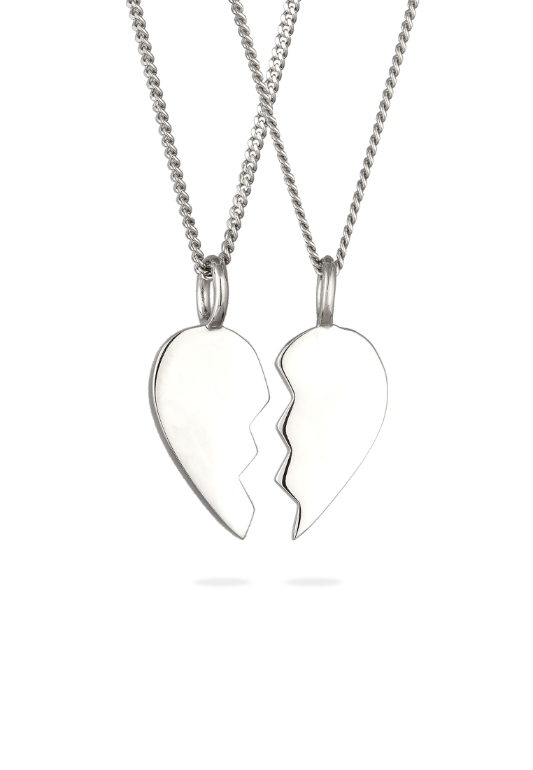 ELLI GERMANY Silver Heart Pendant Necklace Set – 925 Silver