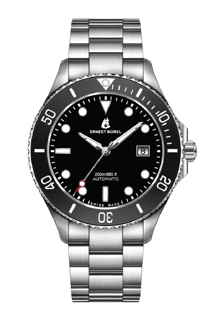 Ernest Borel Ernest Borel Sage Collection Automatic Stainless Steel Watch N0735G0C-MC5S