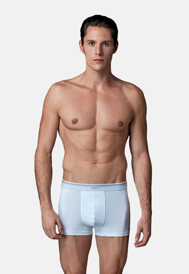 EROS Pack of 2 White Boxer, Regular, Short Leg, Underwear for Men
