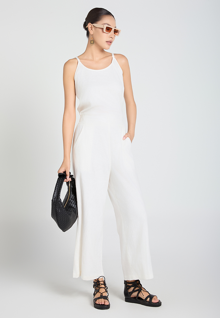 F2 - Fashion and Freedom Cross-Back Apron Jumpsuit