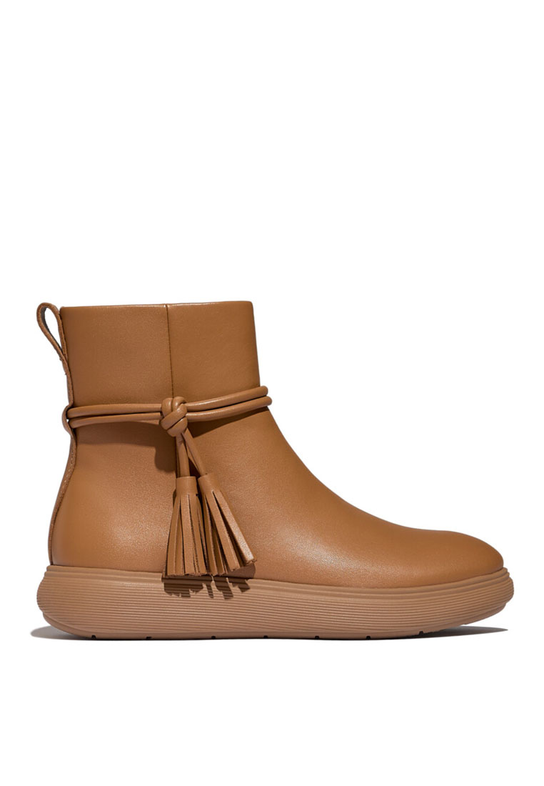 FitFlop FitFlop iQ-COMFF Tassel Leather Short Boots - Desert Tan (E3A-A69)