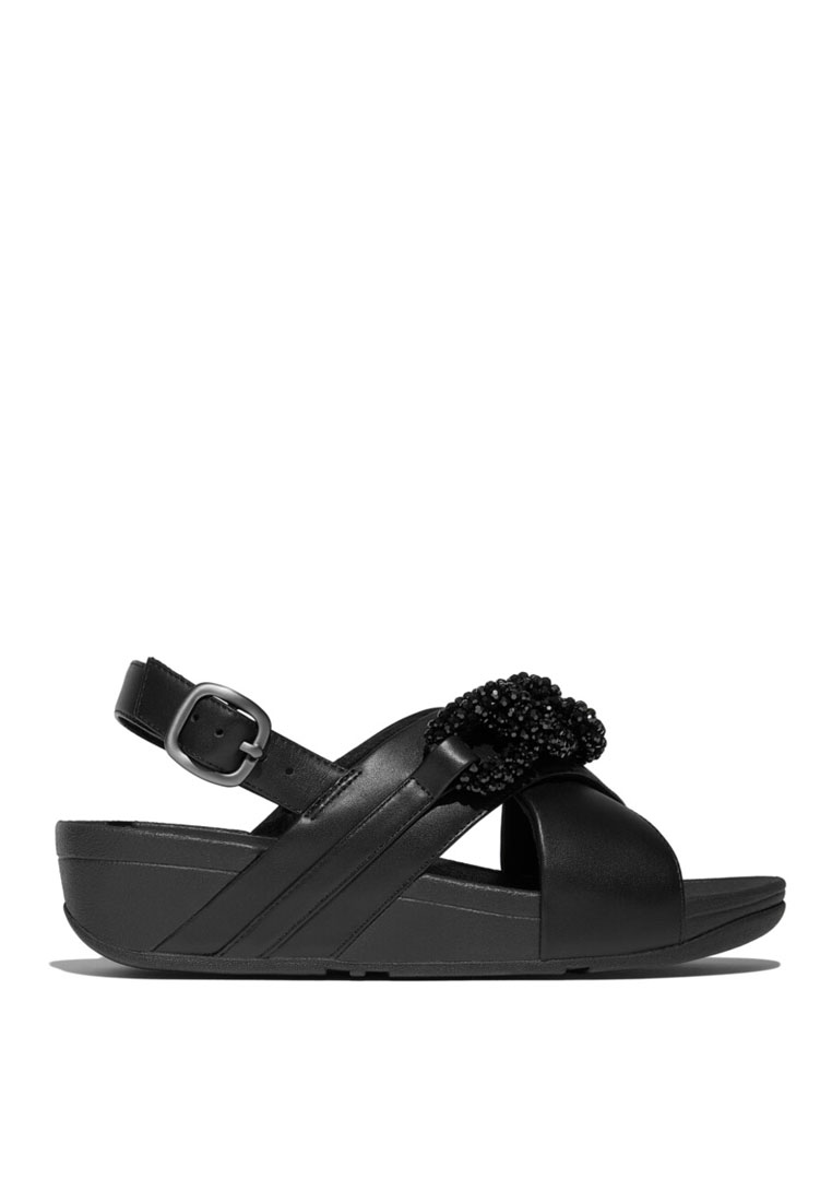FitFlop FitFlop LULU Beaded-Chain Leather Back-Strap Sandals - Black (E6H-001)